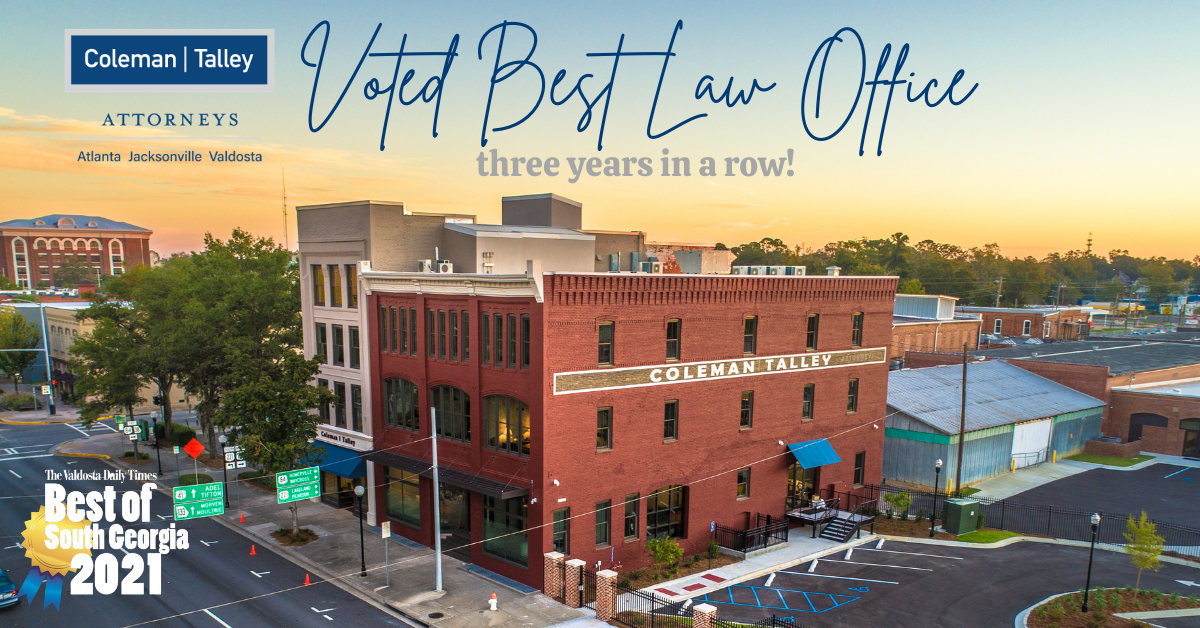 Coleman Talley Voted Best Law Office 2021