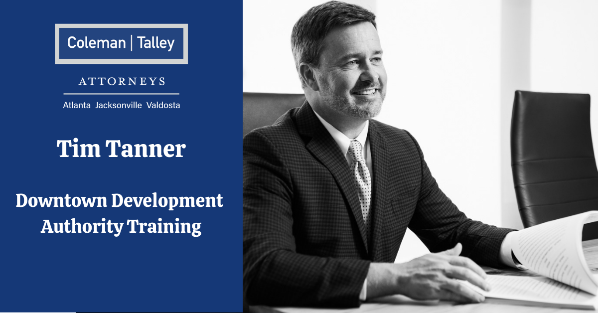 Partner Tim Tanner - Downtown Development Authority Training