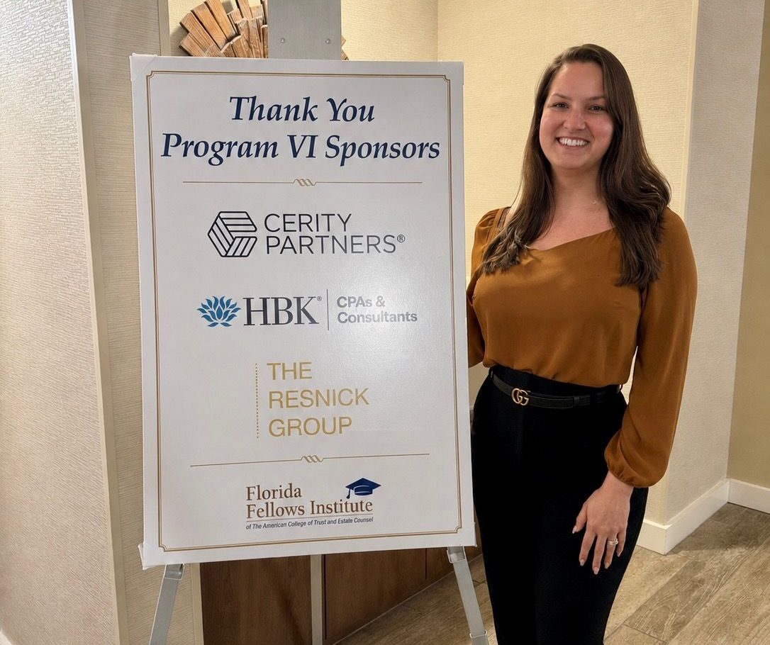 Haley Yackee North Florida estate planning attorney at ACTEC Florida Fellows Institute program event